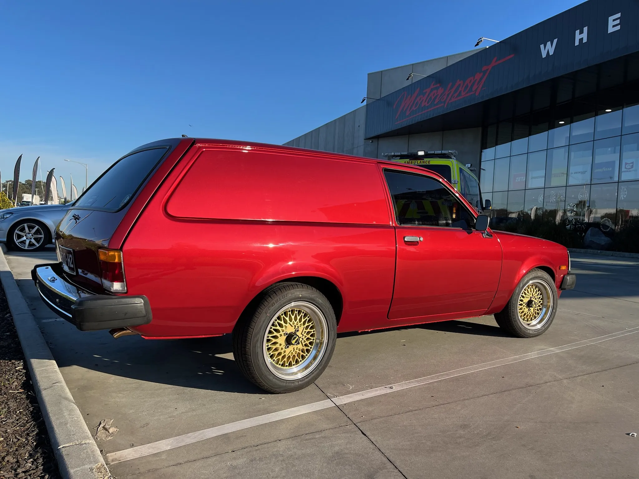 HOLDEN GEMINI with 15 INCH PERFORMANCE FORMULA WHEELS IN GOLD  |  | HOLDEN